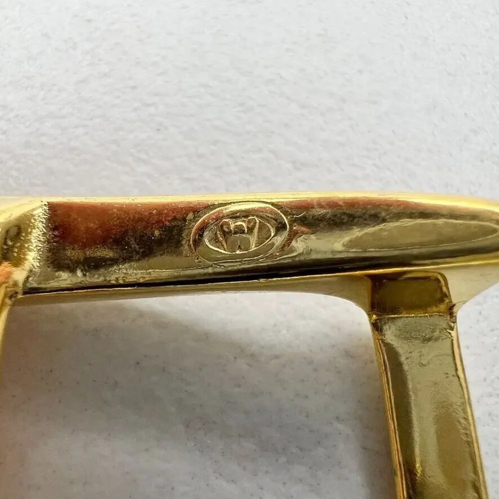 Vintage Gold Tone Simple Basic Belt Buckle for up to 1 Inch Belt